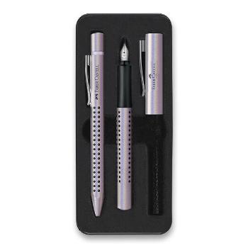 Sada Plnicí pero a kuličkové pero Faber-Castell Grip Edition Glam - Výběr barev 0021/20153 - perleťová