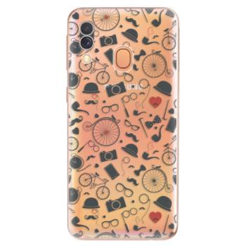 Odolné silikonové pouzdro iSaprio - Vintage Pattern 01 - black - Samsung Galaxy A40