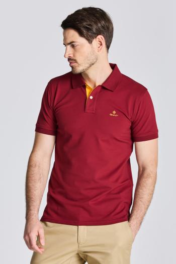 POLOKOŠILE GANT CONTRAST COLLAR PIQUE SS RUGGER červená XXL