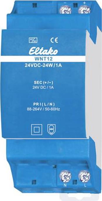 Síťový zdroj na DIN lištu Eltako WNT12-24VDC-24W/1A, 1 x, 1 A, 24 W