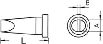 Pájecí hrot Weller LT-B, dlátový, rovný, 2,4 mm