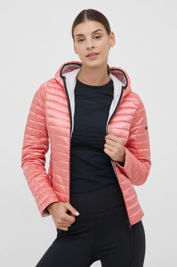 Péřová bunda RefrigiWear dámská, růžová barva, přechodná