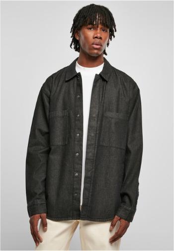 Urban Classics Oversized Denim Pocket Shirt realblack washed - XL