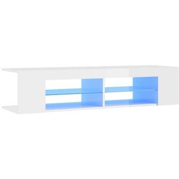 SHUMEE s LED osvětlením bílý s vysokým leskem 135 × 39 × 30 cm (804235)