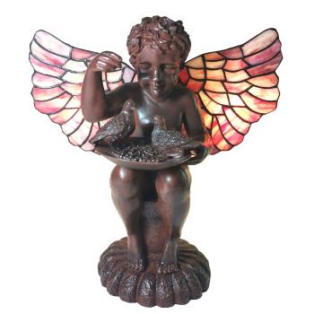 Stolní lampa Tiffany Ange - 33*21*33 cm E14/max 2*25W 5LL-6049