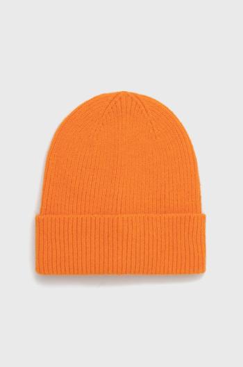 Čepice Only oranžová barva, z tenké pleteniny