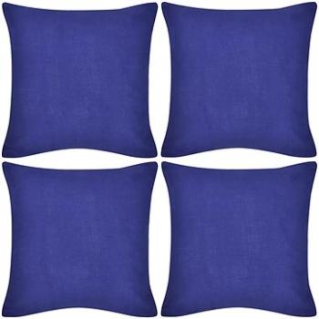 4 modré povlaky na polštářky bavlna 40 × 40 cm
