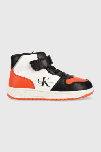 Dětské sneakers boty Calvin Klein Jeans oranžová barva