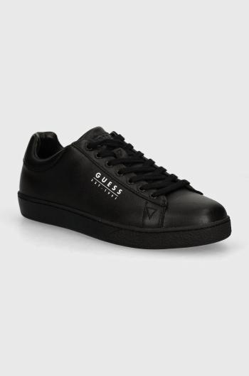 Kožené sneakers boty Guess NOLA černá barva, FMTNOL ELE12