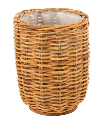 Vysoký kulatý ratanový květináč Rattan honey - Ø52*66 cm 15785