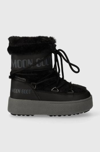 Dětské sněhule Moon Boot 34300900 MB JTRACK FAUX FUR WP černá barva