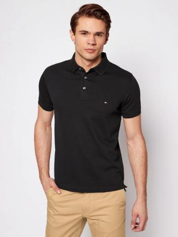 Tommy Hilfiger pánské černé polo tričko - XXXL (BDS)