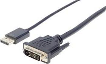 DVI / DisplayPort kabel Manhattan [1x zástrčka DisplayPort - 1x DVI zástrčka 24+1pólová] černá 3.00 m