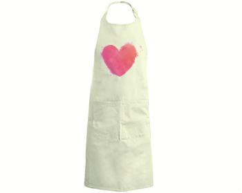 Kuchyňská zástěra watercolor heart