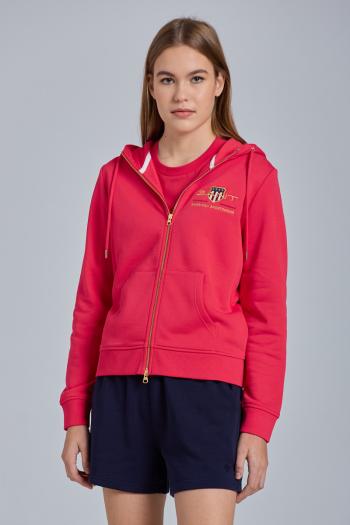 MIKINA GANT ARCHIVE SHIELD FULL ZIP HOODIE růžová S