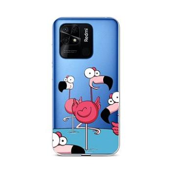 TopQ Kryt Xiaomi Redmi 10C Cartoon Flamingos 76069 (Sun-76069)
