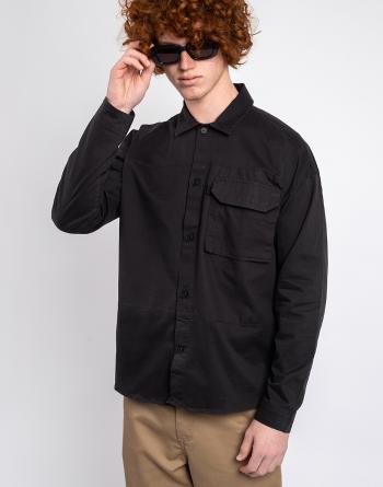 Knowledge Cotton Outdoor Twill Overshirt With Contrast Fabric 1167 Phantom L