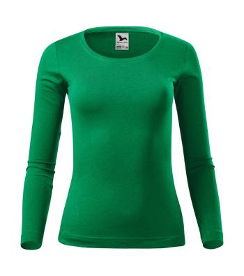 MALFINI Dámské tričko s dlouhým rukávem Fit-T Long Sleeve - Středně zelená | XS