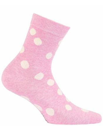 Dívčí ponožky WOLA vzor PUNTÍKY růžové Velikost: 36-38