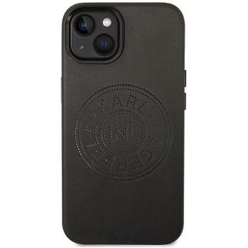 Karl Lagerfeld PU Leather Perforated Logo Zadní Kryt pro iPhone 14 Black (KLHCP14SFWHK)