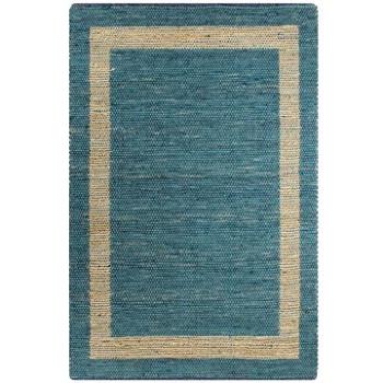 Ručně vyráběný koberec juta modrý 160x230 cm (133736)