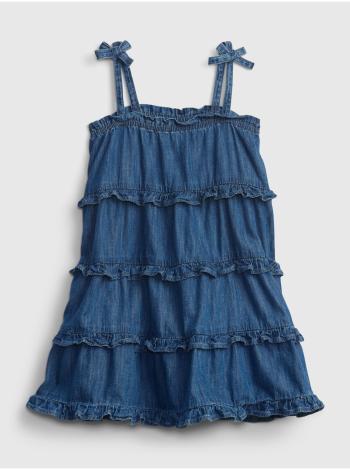 Modré holčičí dětské šaty denim tiered dress