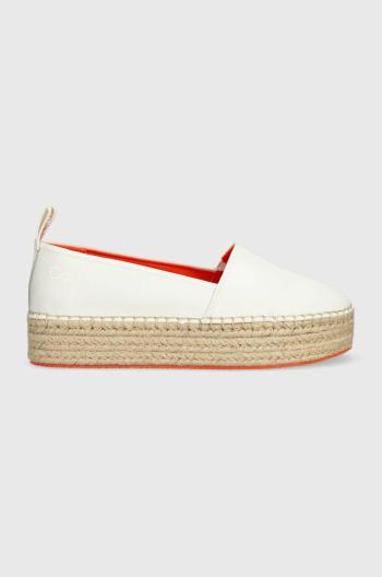 Espadrilky Calvin Klein Jeans FLATFORM ESPADRILLE SOFT NY bílá barva, na platformě, YW0YW00989