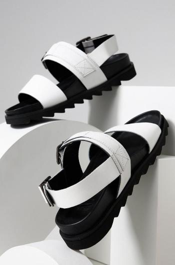Kožené sandály Answear Lab dámské, bílá barva, na platformě