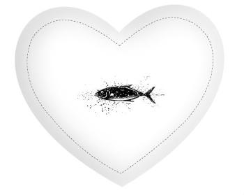 Polštář Srdce Ryba