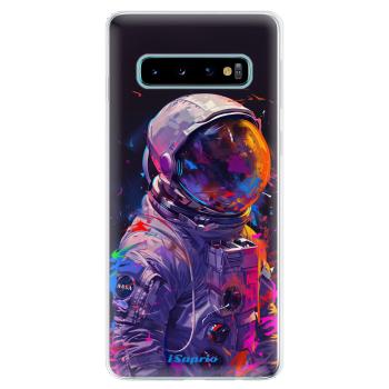 Odolné silikonové pouzdro iSaprio - Neon Astronaut - Samsung Galaxy S10