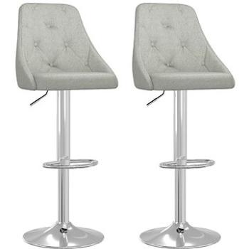 Barové židle 2 ks světle šedé textil, 339306 (339306)
