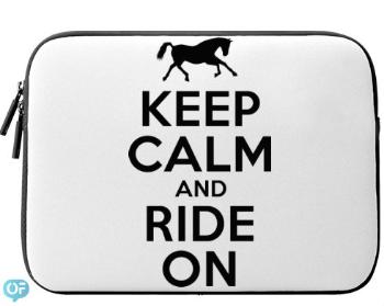 Neoprenový obal na notebook Keep calm and ride on