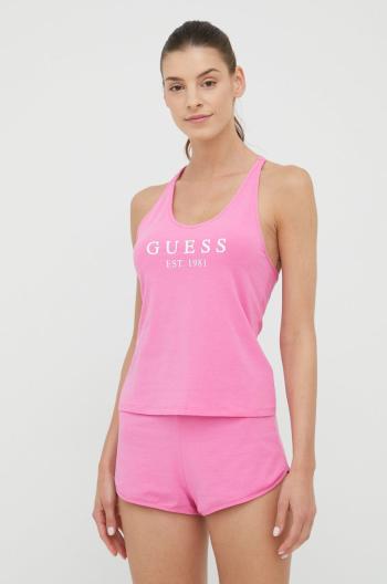 Pyžamové šortky Guess dámské, růžová barva