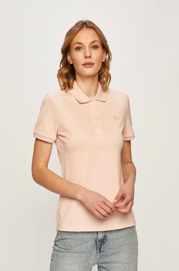 Tričko Lacoste dámské, růžová barva, s límečkem