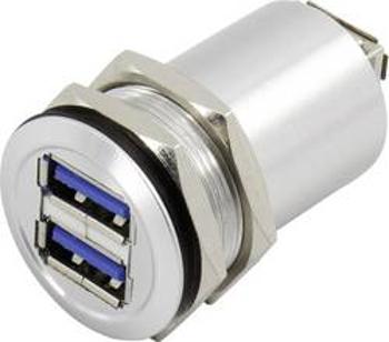 Dvojitá vestavná zásuvka USB A 3.0 TRU COMPONENTS USB-14-BK 1 ks