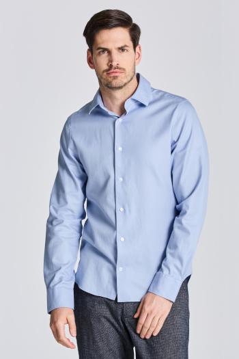 KOŠILE GANT D2. SLIM SOLID TWILL SHIRT modrá S