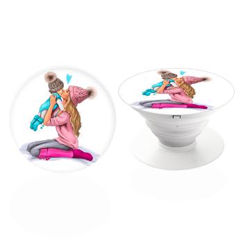 PopSocket iSaprio – Kissing Mom - Blond and Boy – držák na mobil