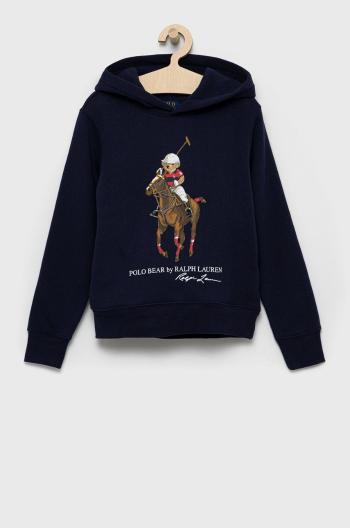 Dětská mikina Polo Ralph Lauren tmavomodrá barva, s potiskem