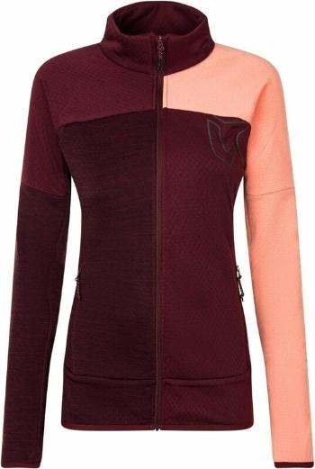 Rock Experience Kobra Mock Neck FZ Woman Fleece Windsor Wine/Desert Flower/Windsor Melange XL Outdoorová mikina