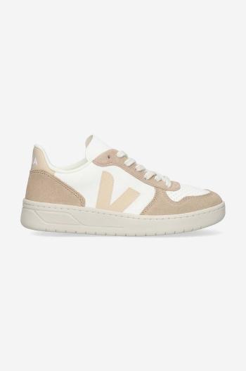 Kožené sneakers boty Veja V-10 béžová barva, VX053123