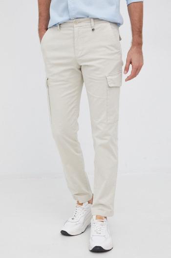 Kalhoty Marc O'Polo pánské, krémová barva, ve střihu cargo