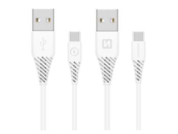 Kabel SWISSTEN 71504402 USB/USB-C 3.1 1,5m White (delší konektor 9mm)