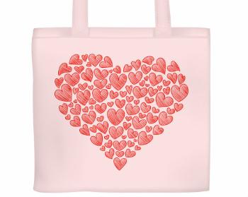 Plátěná nákupní taška Zamilované srdce