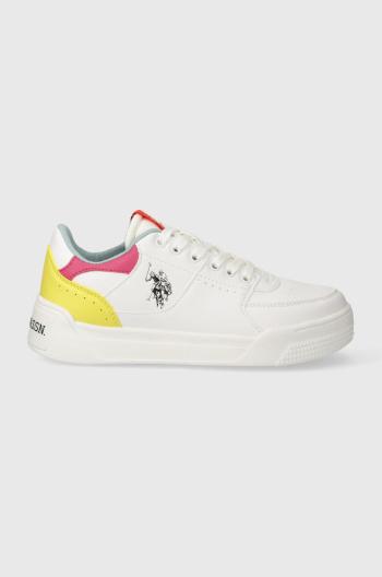 Sneakers boty U.S. Polo Assn. NOLE bílá barva, NOLE001W 4YN1