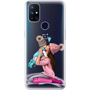 iSaprio Kissing Mom - Brunette and Boy pro OnePlus Nord N10 5G (kmbruboy-TPU3-OPn10)