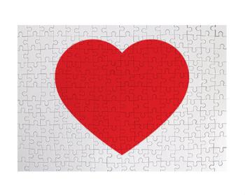 Puzzle A3 130 dílků Jednoduché srdce