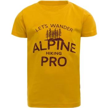 ALPINE PRO RUGGLO Chlapecké tričko, žlutá, velikost 140-146