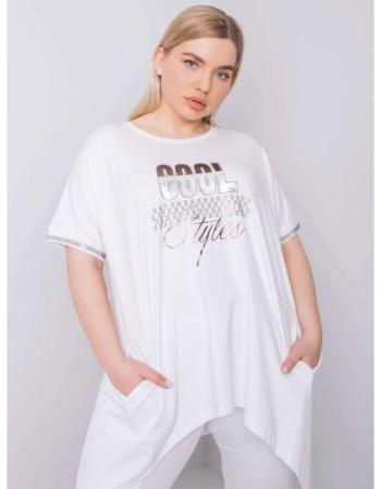 Dámská halenka plus size KENDRA bílá