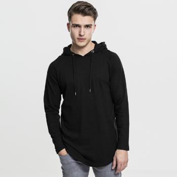 Pánská mikina Urban Classics Long Shaped Terry Hoody black - S