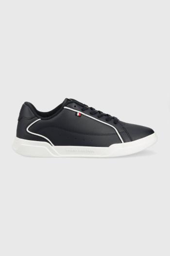 Sneakers boty Tommy Hilfiger LO CUP LEATHER tmavomodrá barva, FM0FM04429